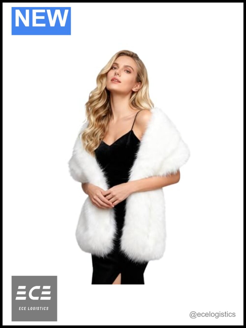 Faux Fur Collar Scarf Wrap Neck Warmer Shawl Winter Stole Shrug